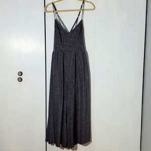 She & Sky - Womens Black Silver Shimmer Sparkle Jumpsuit Sz.Large